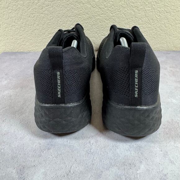 Skechers Men's Sz 13 Air Cooled Memory Foam Lace Up Mesh Shoes 16898  Black - Picture 3 of 10